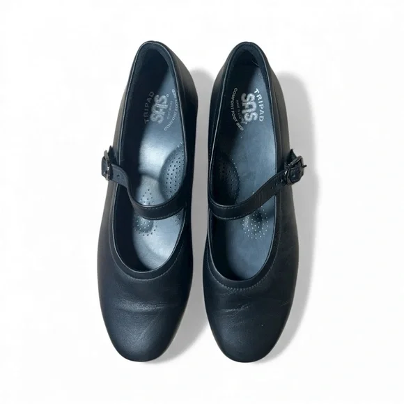 SAS Women's Black Mary Jane Flats - Picture 4 of 7